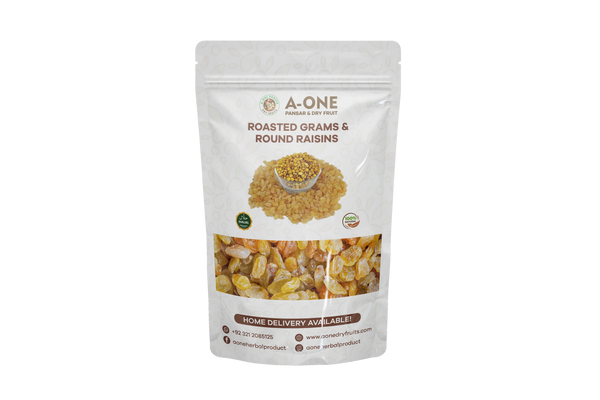 Roasted Grams & Round Raisins – Energy Snack Mix | A One Pansar & Dry Fruits