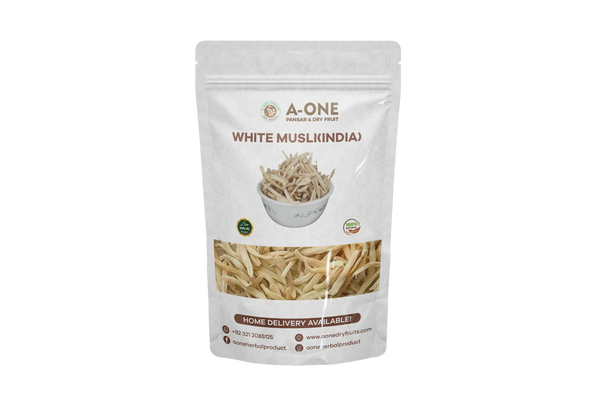White Musli (India) (سفید موصلی انڈیا) – Energy & Vitality Booster | A One Pansar & Dry Fruits