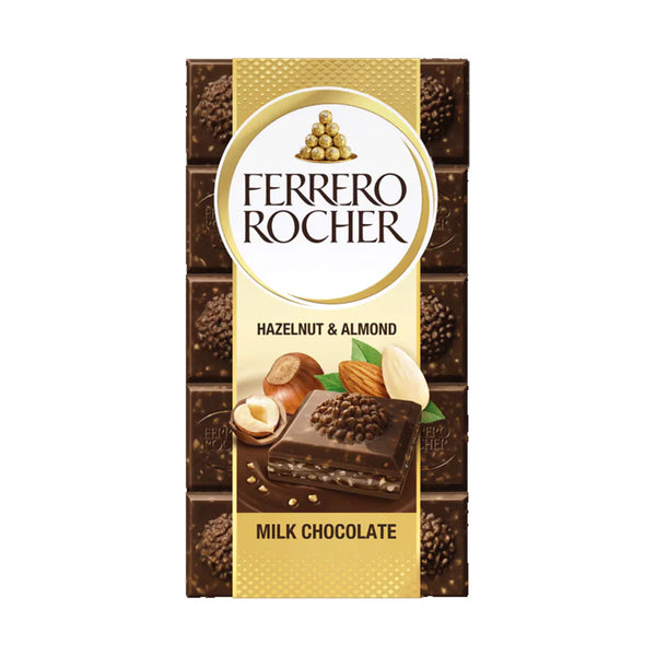 Ferrero Rocher Hazelnut & Almond Milk Chocolate 90g
