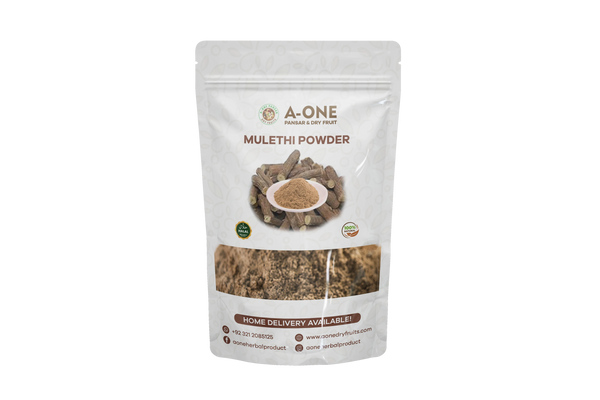 Mulethi Powder (ملیٹھی پاؤڈر) – Natural Cough & Skin Care Remedy | A One Pansar & Dry Fruits