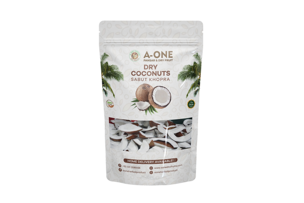 Dry Coconut (ثابت کھوپرا) – Natural & Healthy Snack | A One Pansar & Dry Fruits