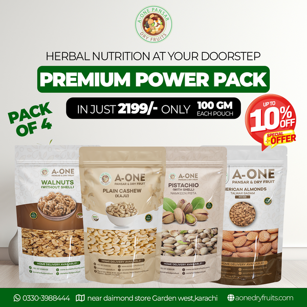 Premium Power Pack – Walnuts, Cashew, Pistachio & Almonds | A One Pansar